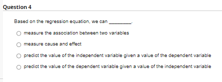 Y-intercept Question 3 If the coefficient of determination is 0.94, what can