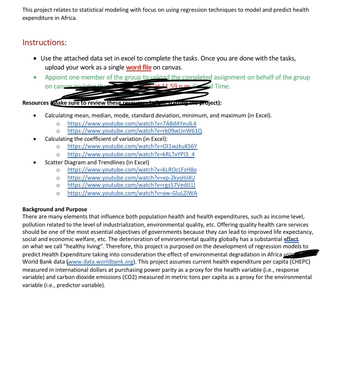 This project relates to statistical modeling with focus on using regression techniques