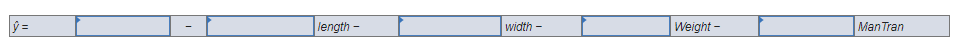 length- width- Weight- Man Tran