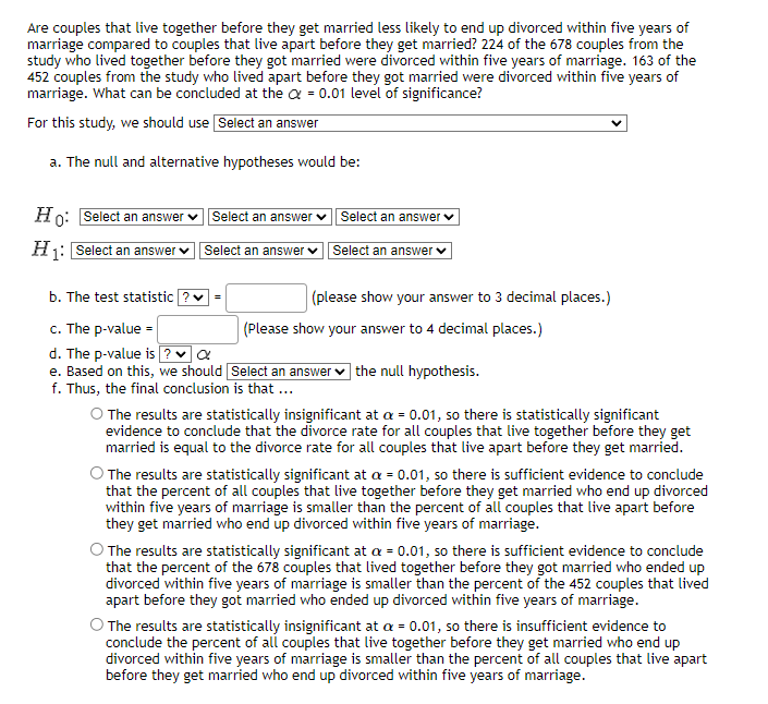 Are couples that live together before they get married less likely to
