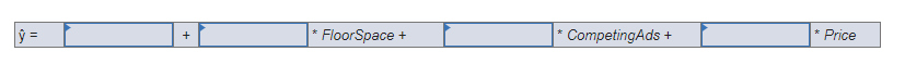 * * * + FloorSpace + CompetingAds + Price Sales thousand