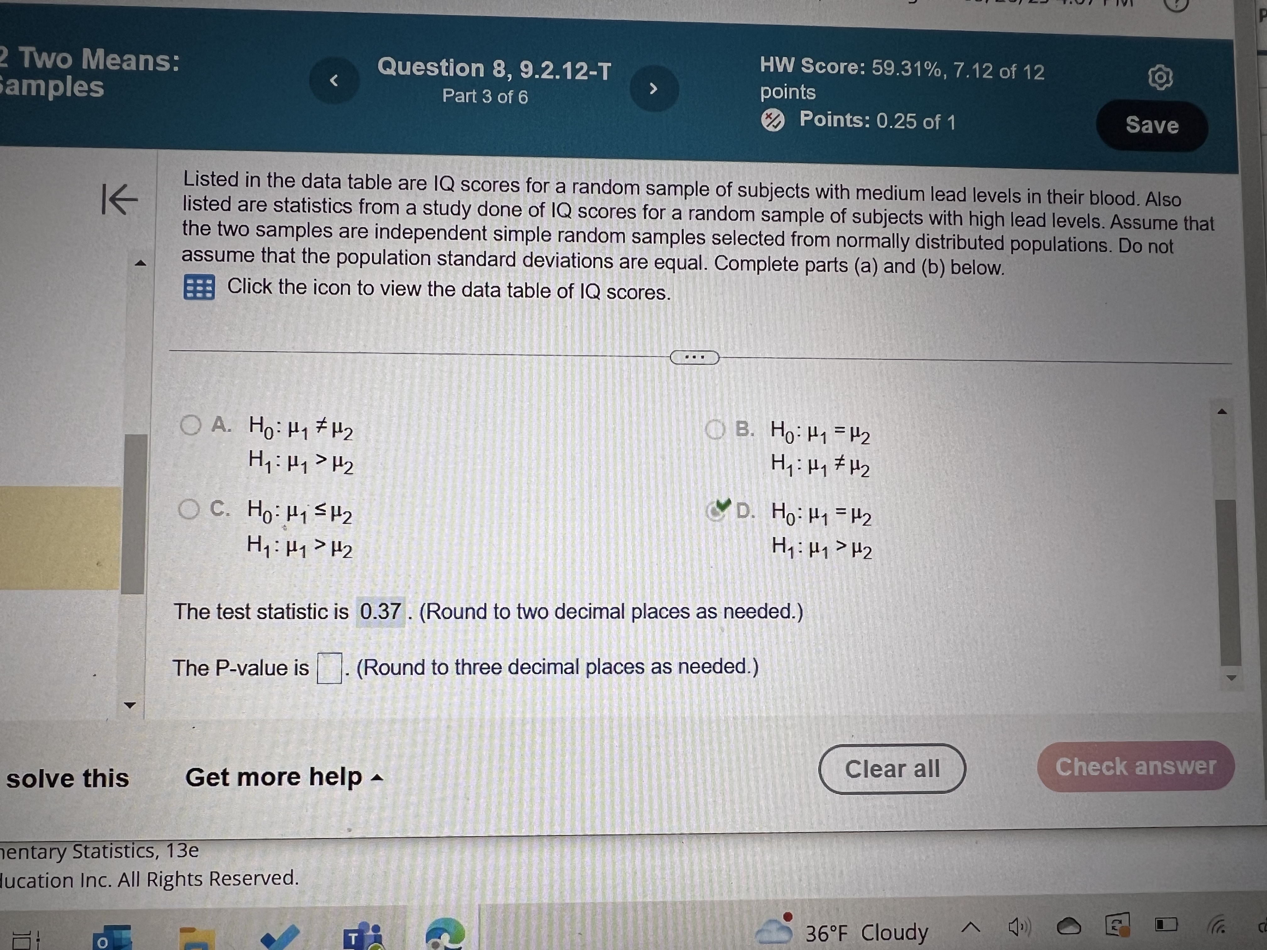 independent simple random samples selected from normally distributed populations, and do not