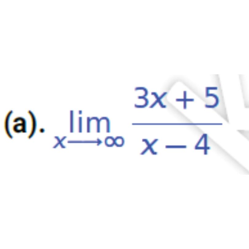 (a). lim 3x + 5 x-o x-4