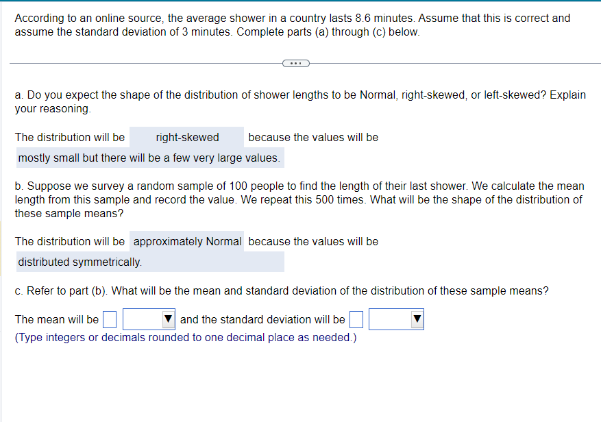 According to an online source, the average shower in a country lasts