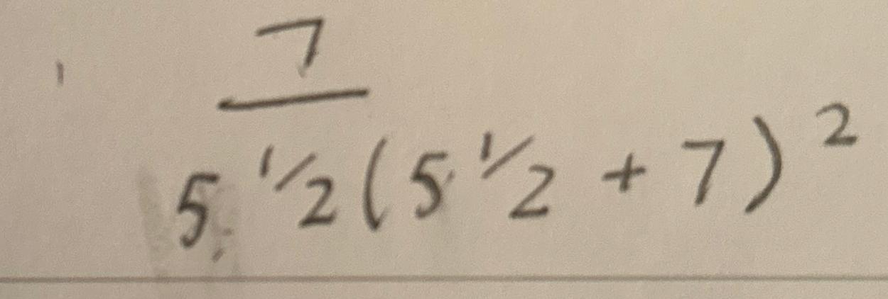5. '2 (51/2 + 7) 2