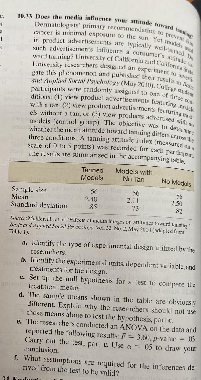 e. er a 1 S 10.33 Does the media influence your attitude