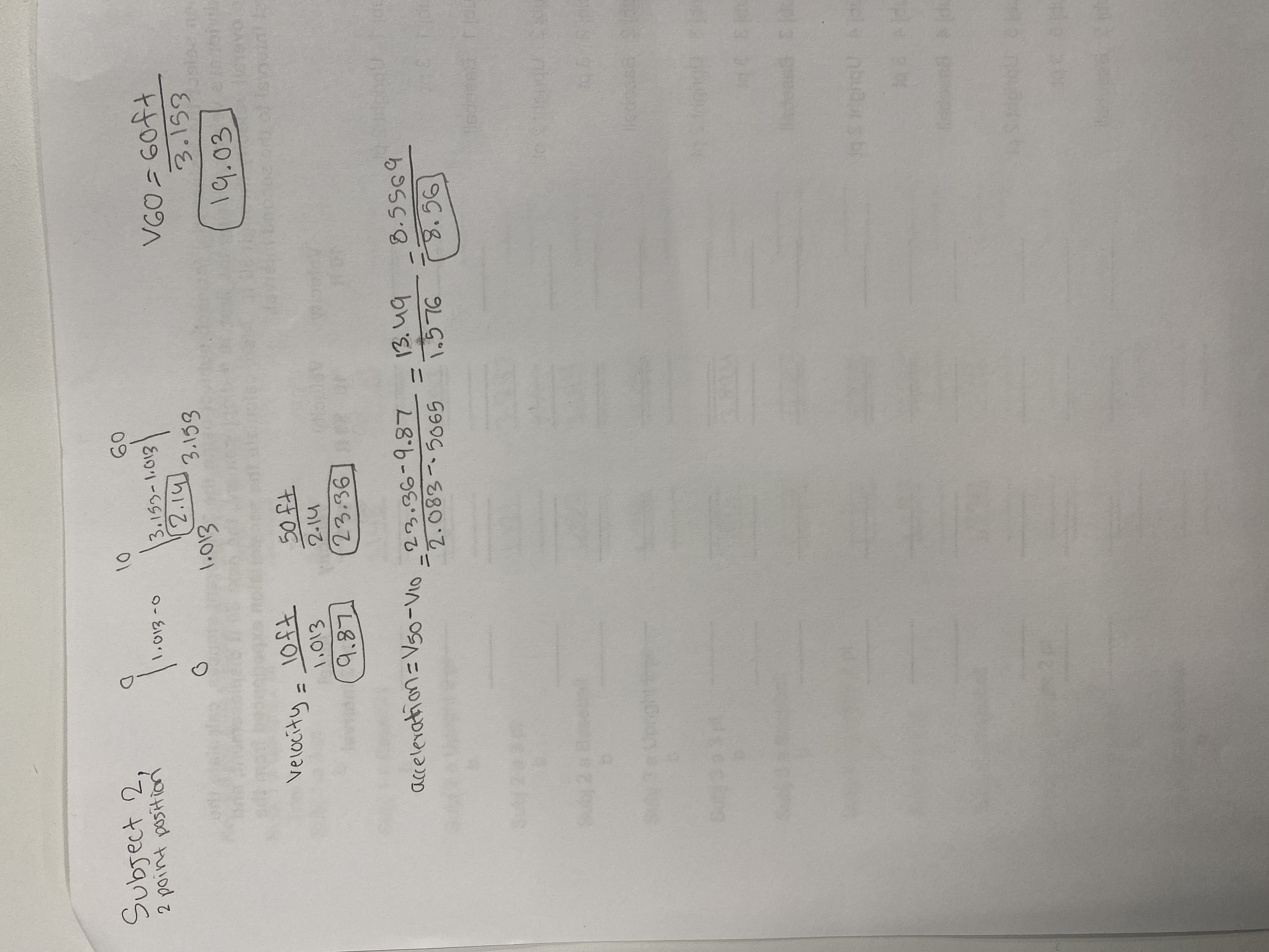 Upright 2 pt Trial b Subj 1 a 3 pt b Time