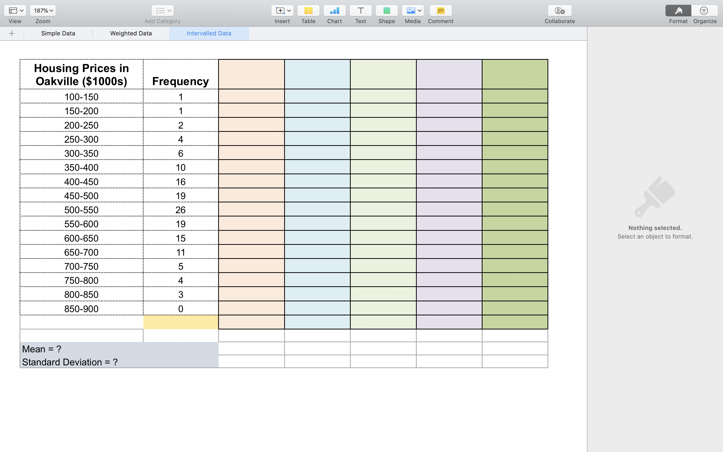 View 187% v Zoom + T Add Category Insert Table Chart Text