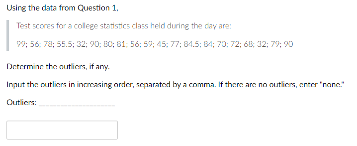 68; 83; 81; 89; 88; 76: 65; 45; 98; 90; 80; 84.5;