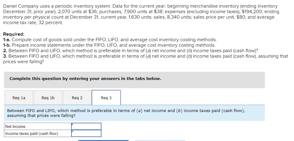 inventory per physical count at December 31, current year, 1,630 units; sales,