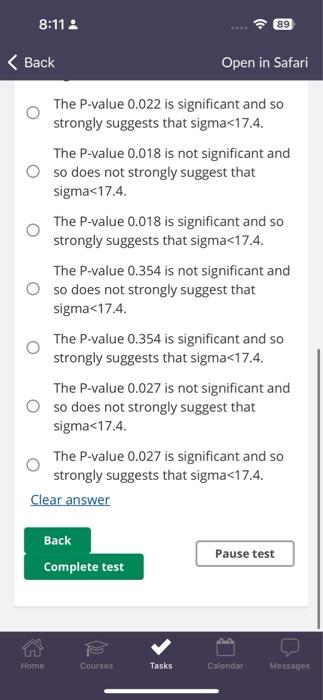 0.017 is not significant and so does not strongly suggest that mu>7.0.