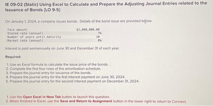 IE 09-02 (Static) Using Excel to Calculate and Prepare the Adjusting Journal