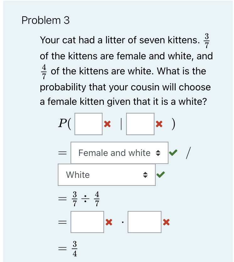 - P(A and B) because P(A and B) 0. How many total