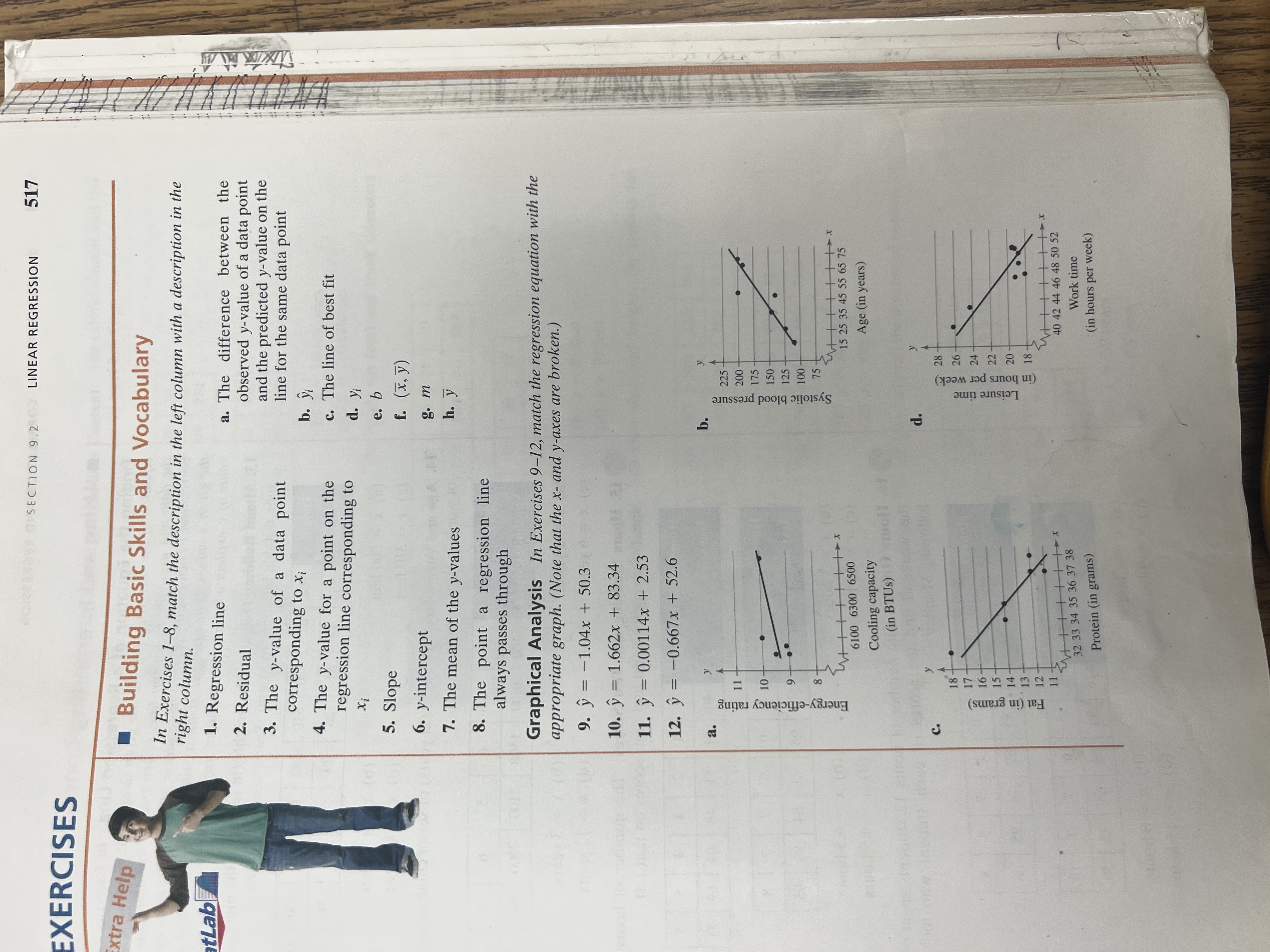 Equation of a Regression Line In Exercises 13-22, find the equation of