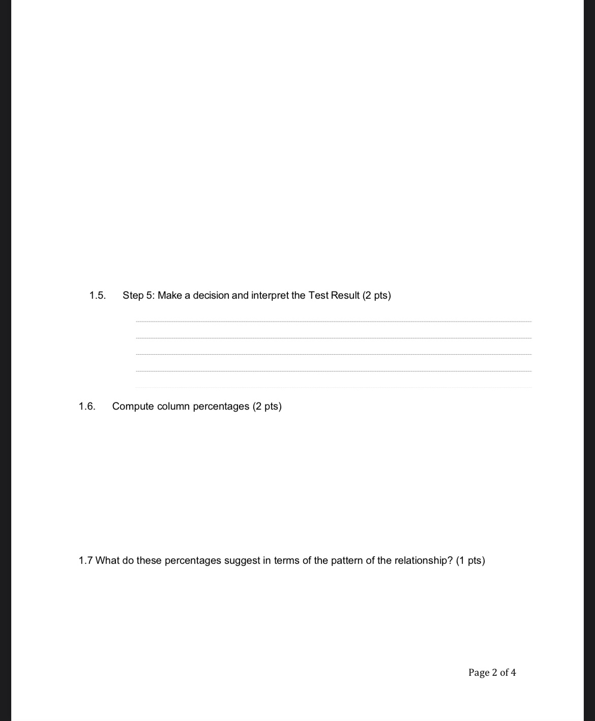 on campus. Is academic performance dependent on living arrangements? (Total = 15