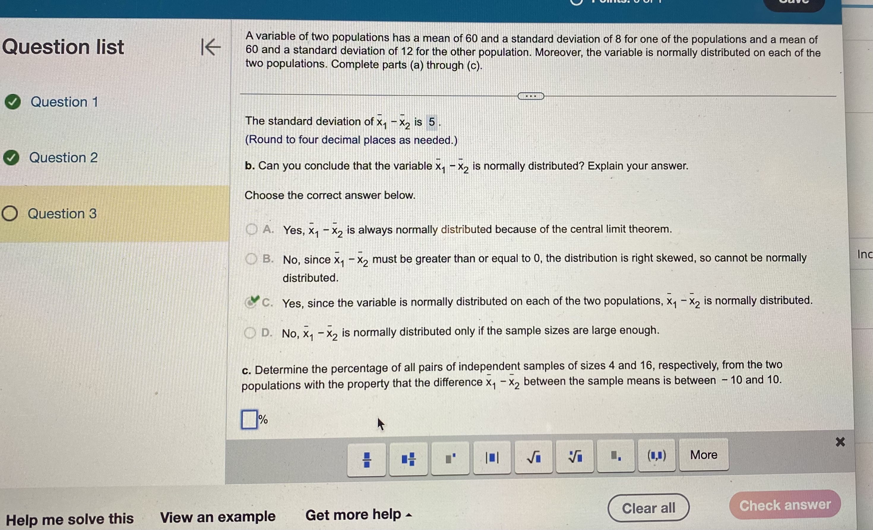 Question list Question 1 Question 2 Question 3 K A variable of