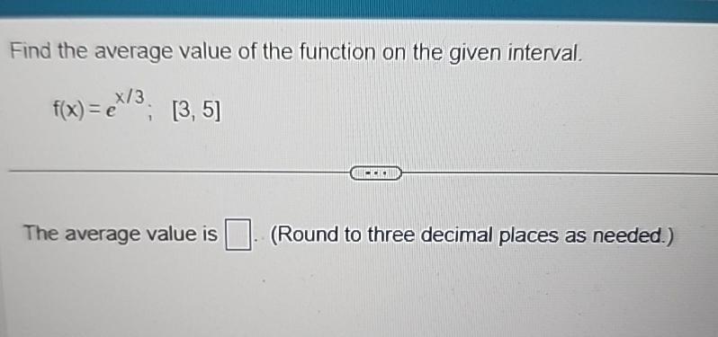 Find the average value of the function on the given interval. x/3