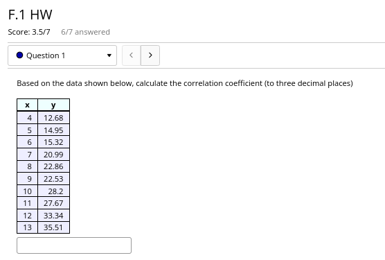 F.1 HW Score: 3.5/7 6/7 answered Question 1 < > Based on