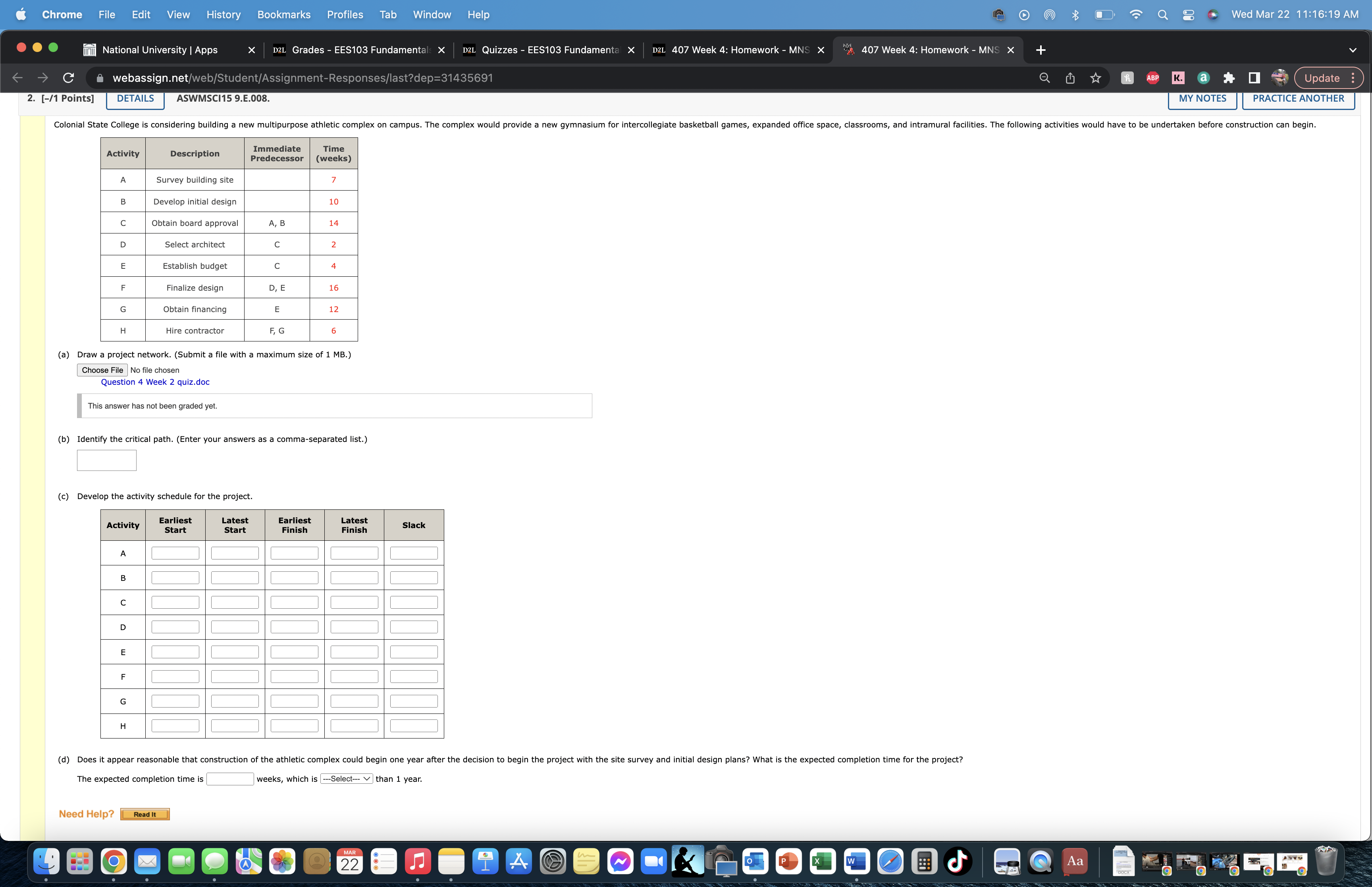 Chrome File Edit View History Bookmarks Profiles Tab Window Help National University