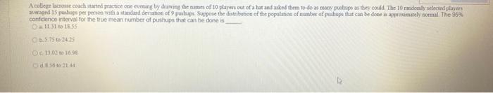 A college lacrosse coach started practice one evening by drawing the names