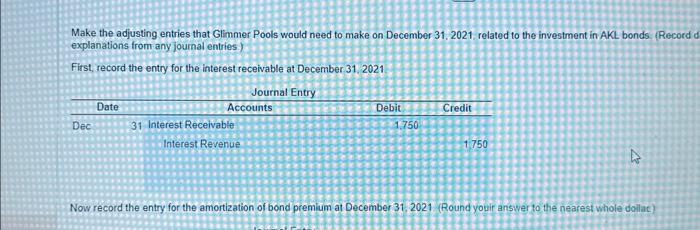 AKL bonds on January 1, 2021, at a price of 1042 when