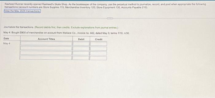 Rasheed Runner recently opened Rasheed's Skate Shop. As the bookkeeper of the