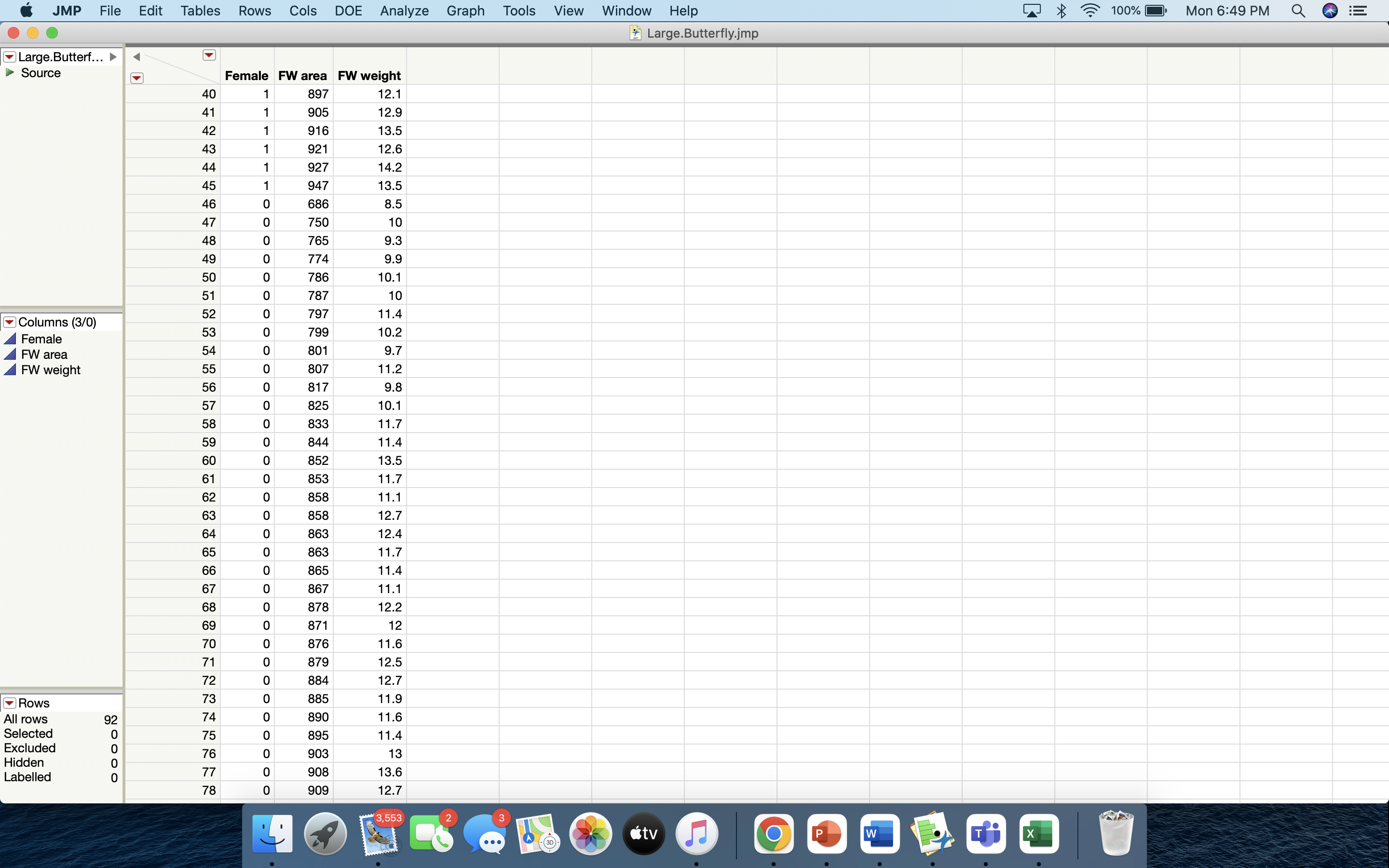 Window Help Large.Butterf... Source Female FW area FW weight 123 1 763