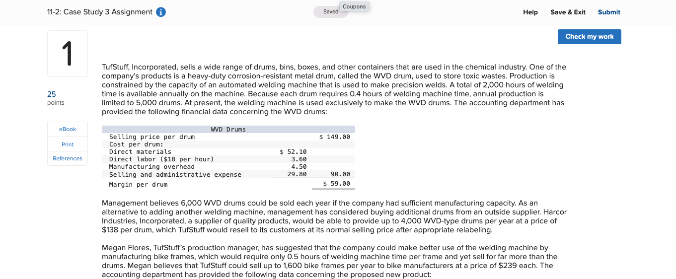 11-2: Case Study 3 Assignment 25 Coupons Saved Help Save & Exit