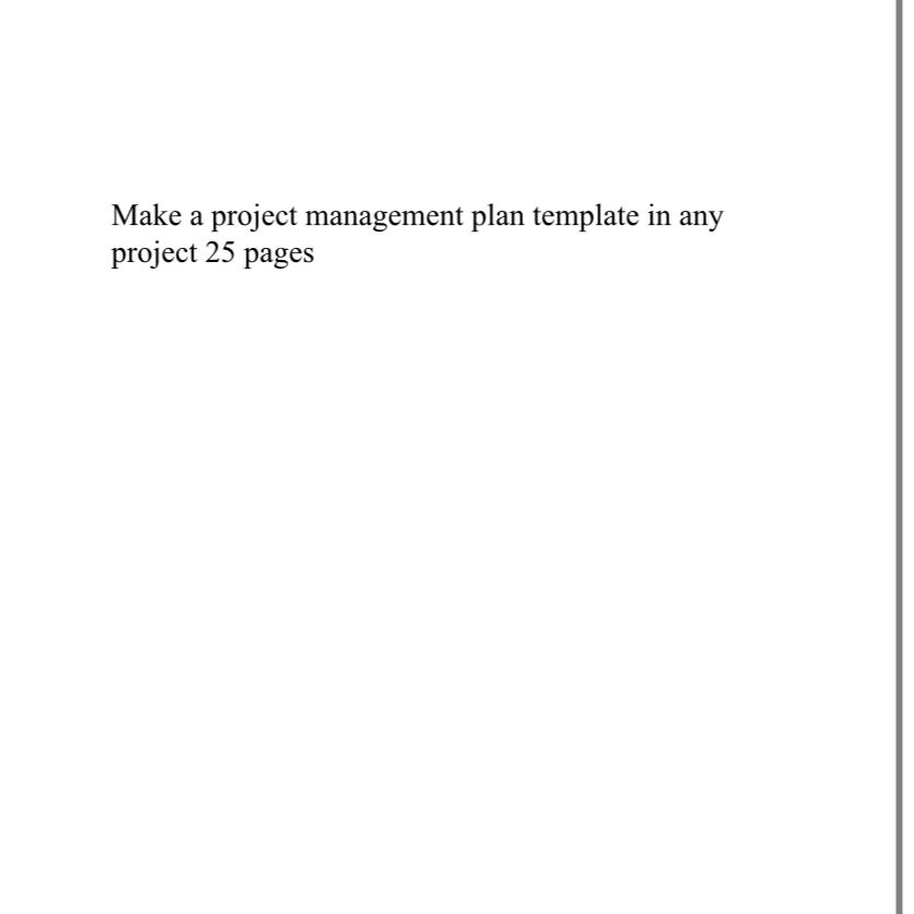 Make a project management plan template in any project 25 pages