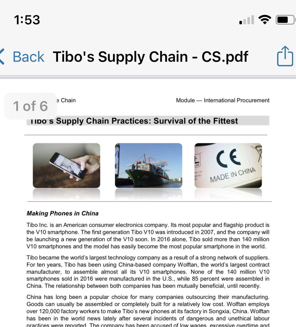 1:53 Back Tibo's Supply Chain - CS.pdf e Chain 1 of 6