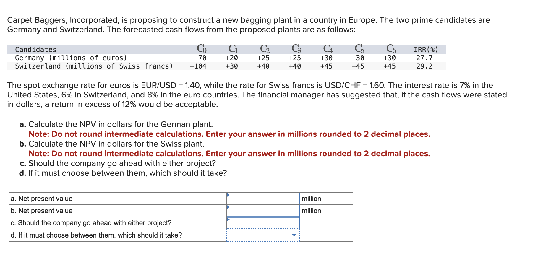 Carpet Baggers, Incorporated, is proposing to construct a new bagging plant in