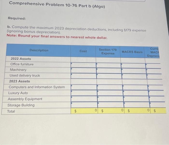 10-4, LO 10-5) (Algo) [The following information applies to the questions displayed