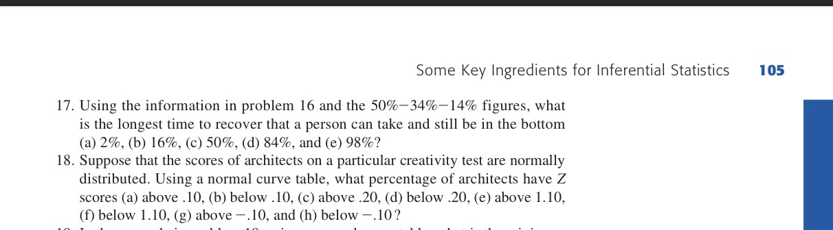 Some Key Ingredients for Inferential Statistics 17. Using the information in problem