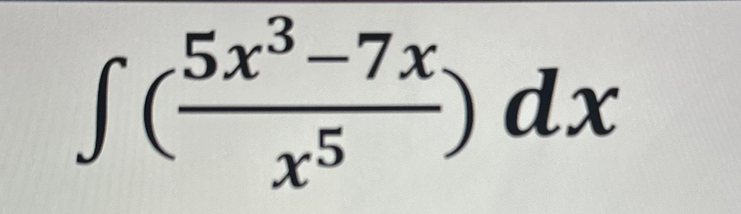 (5x-7x) dx