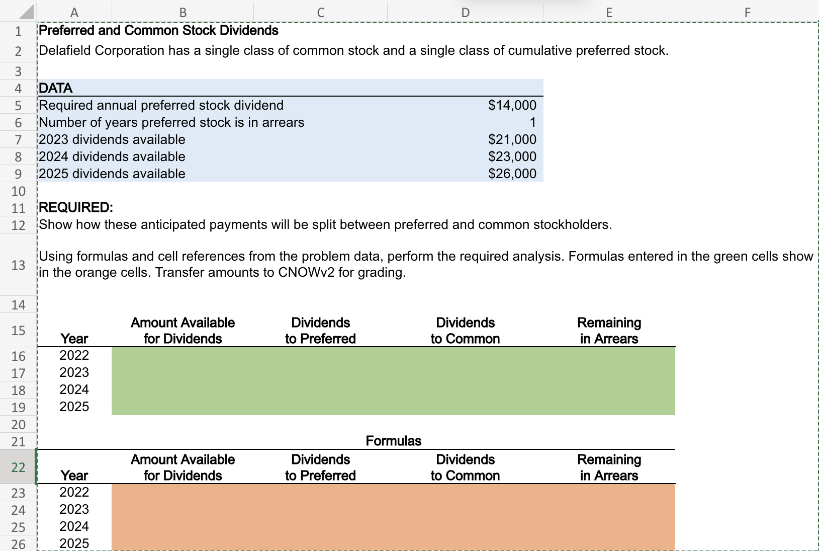 A B 1 Preferred and Common Stock Dividends D E Delafield Corporation