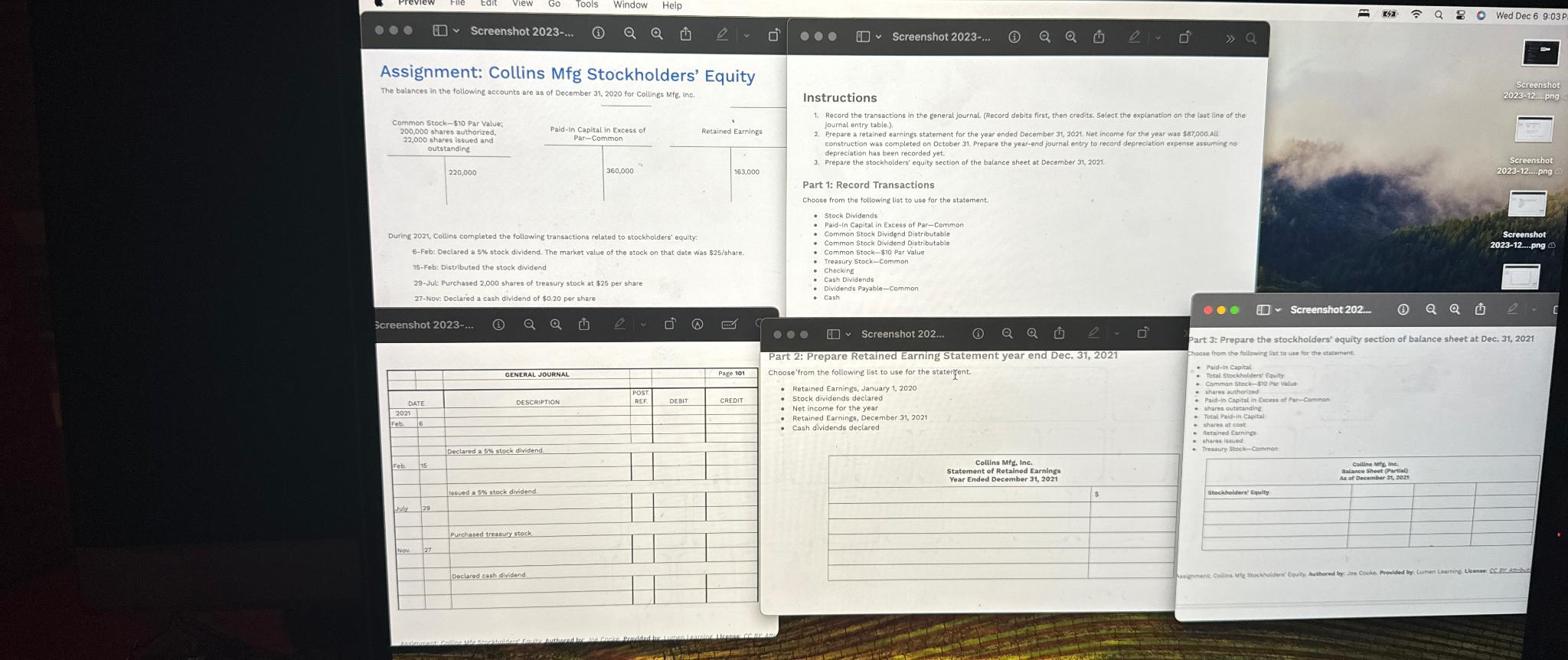 Preview File Edit View Go Tools Window Screenshot 2023-... Help Assignment: Collins