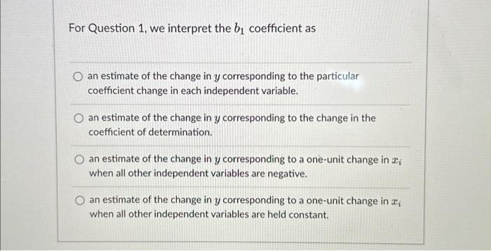 set of scores. The estimated regression equation is = 100.1+23.461 - 39.8b2.