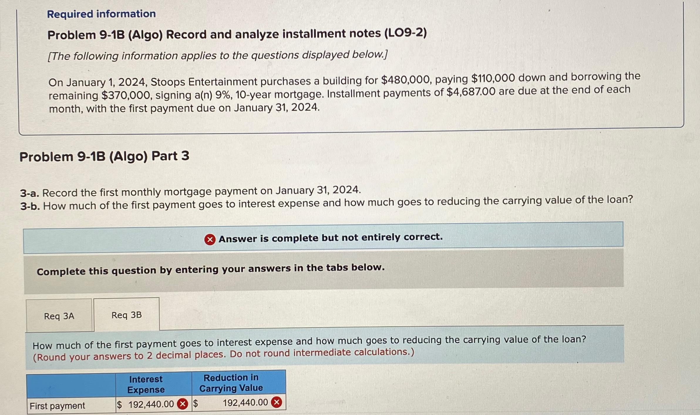 Required information Problem 9-1B (Algo) Record and analyze installment notes (LO9-2) [The
