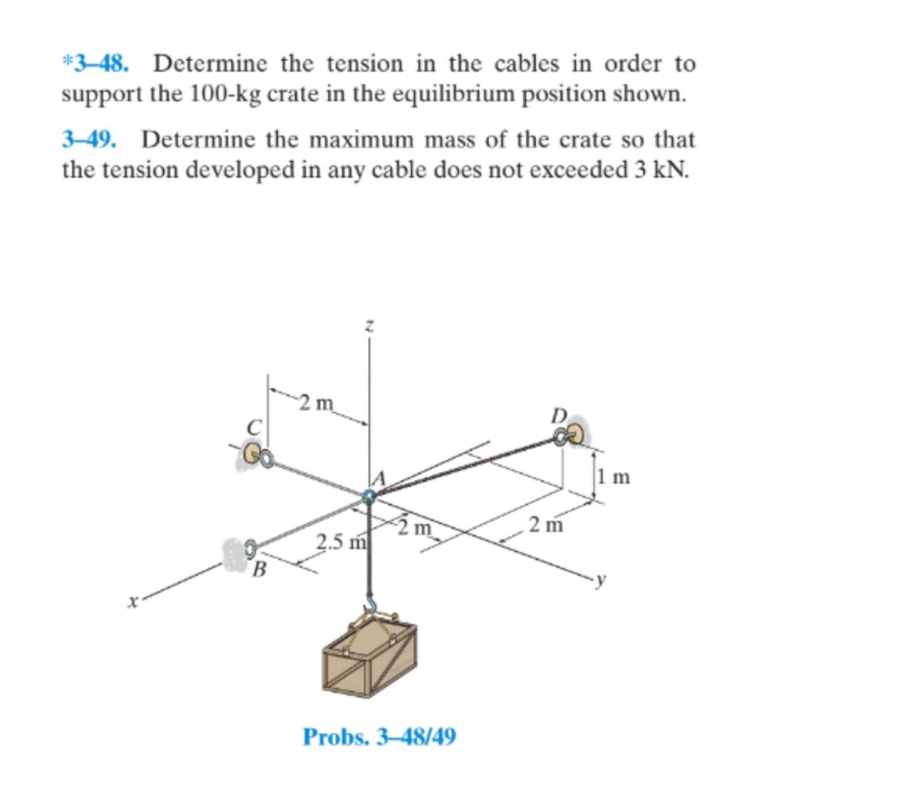 respectively. The cables are connected at point Po to which the given