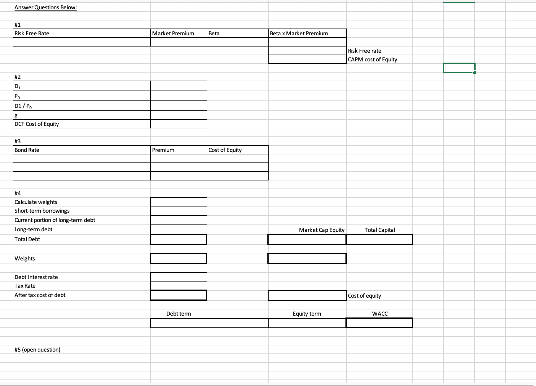 & Company's Weighted Average Cost of Capital (WACC) to use as the