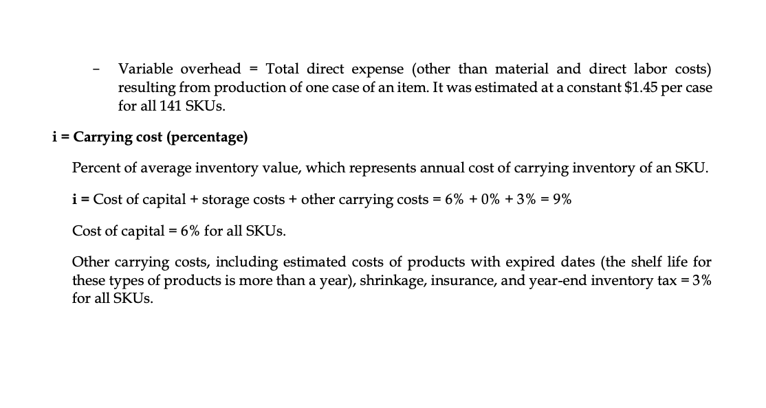 summary of these costs) Where: EOQ= 2SD iC 3 ROP= D 52