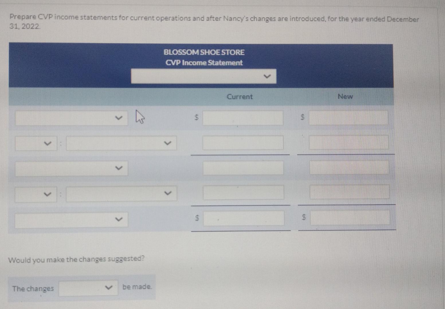 Sandhill's monthly break-even point in units and dollars. (Round answers to O
