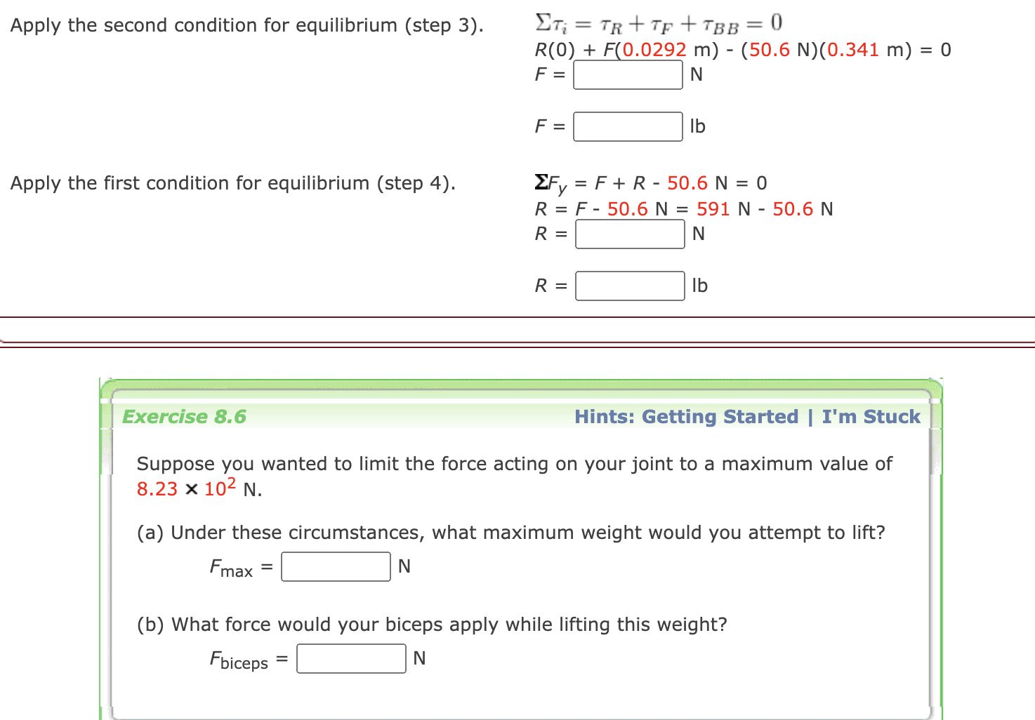 Apply the second condition for equilibrium (step 3). Apply the first condition