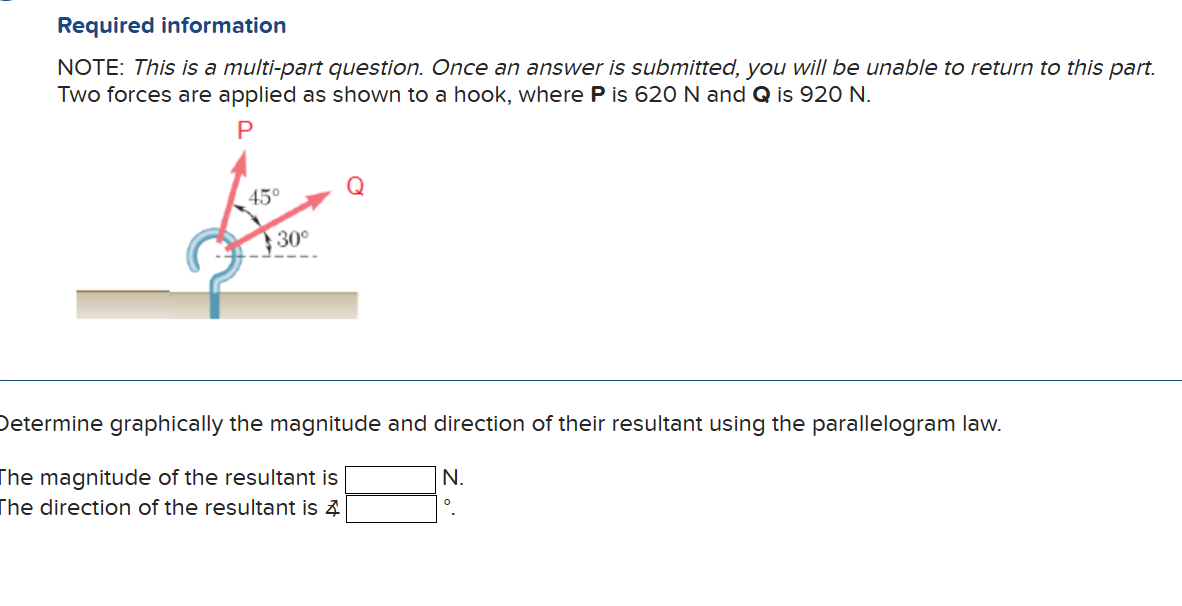 Required information NOTE: This is a multi-part question. Once an answer is