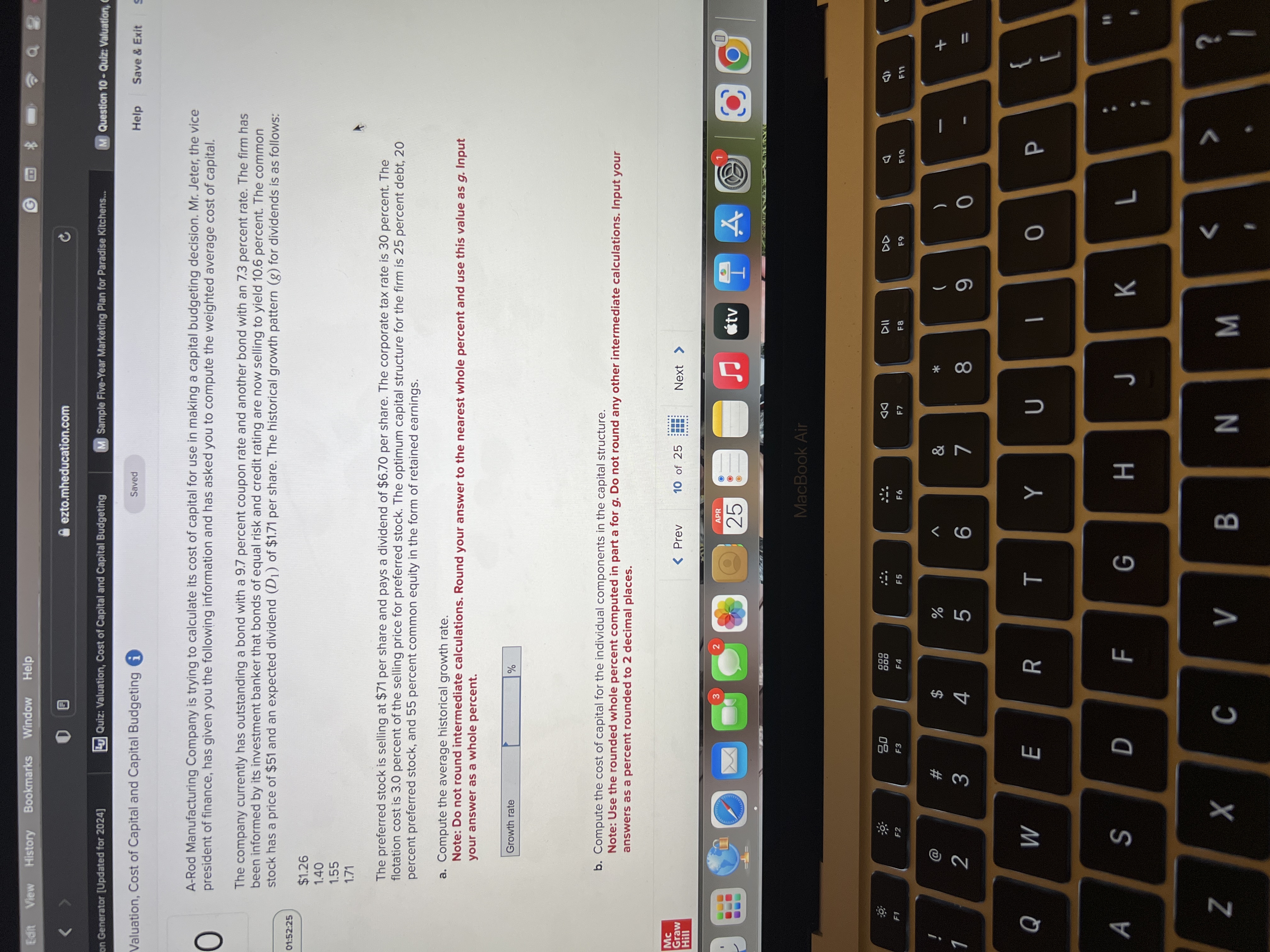 Edit View History Bookmarks Window Help -> 2 < ezto.mheducation.com on Generator