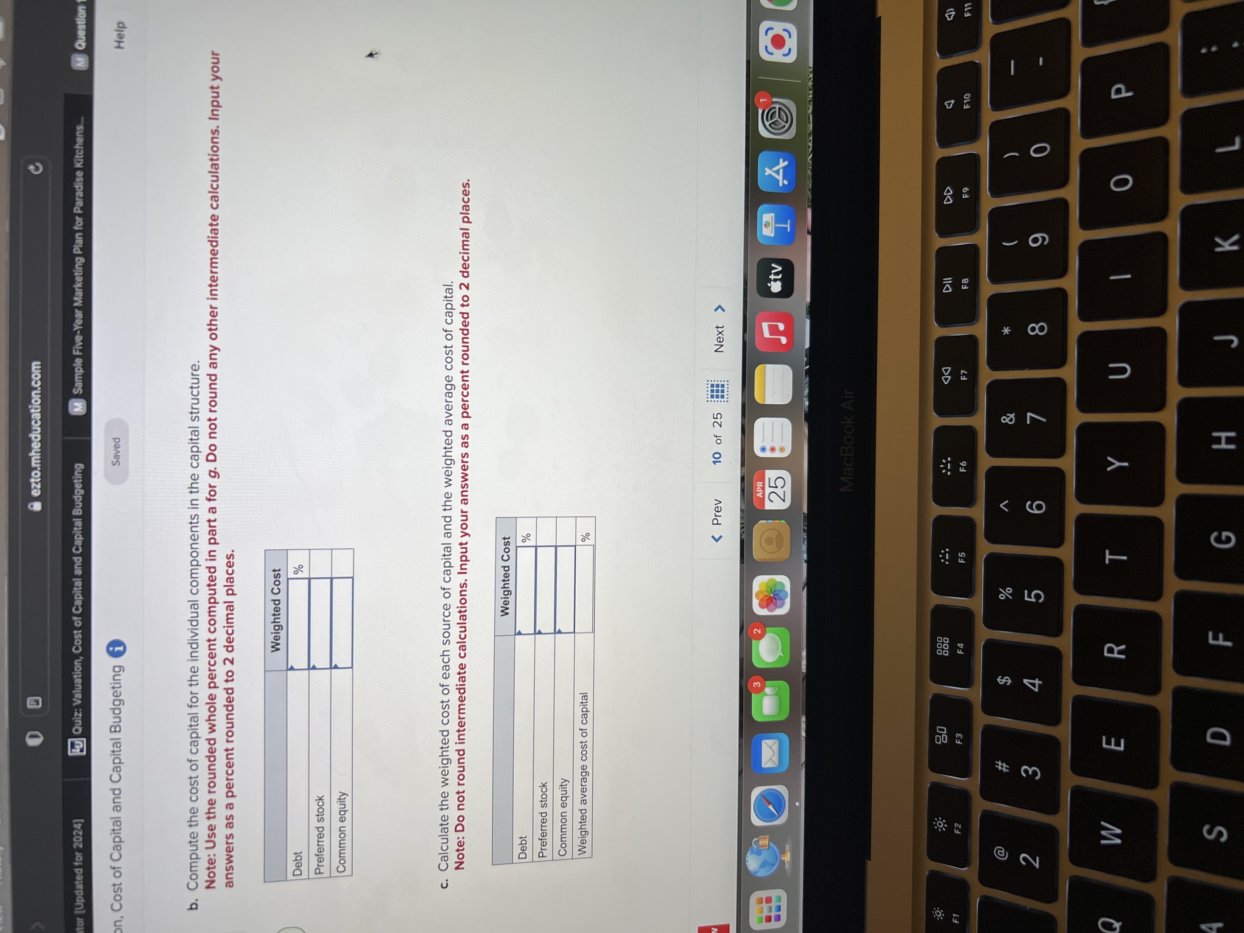 [Updated for 2024] Valuation, Cost of Capital and Capital Budgeting i Quiz: