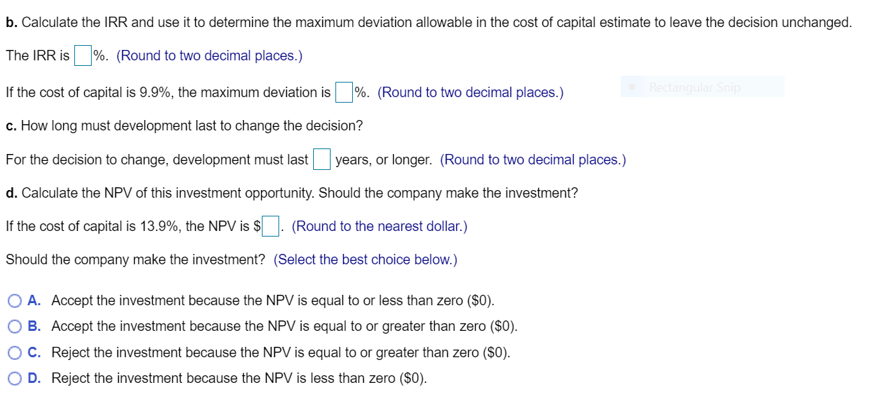 Development will take six years and the cost is $207,200 per year.