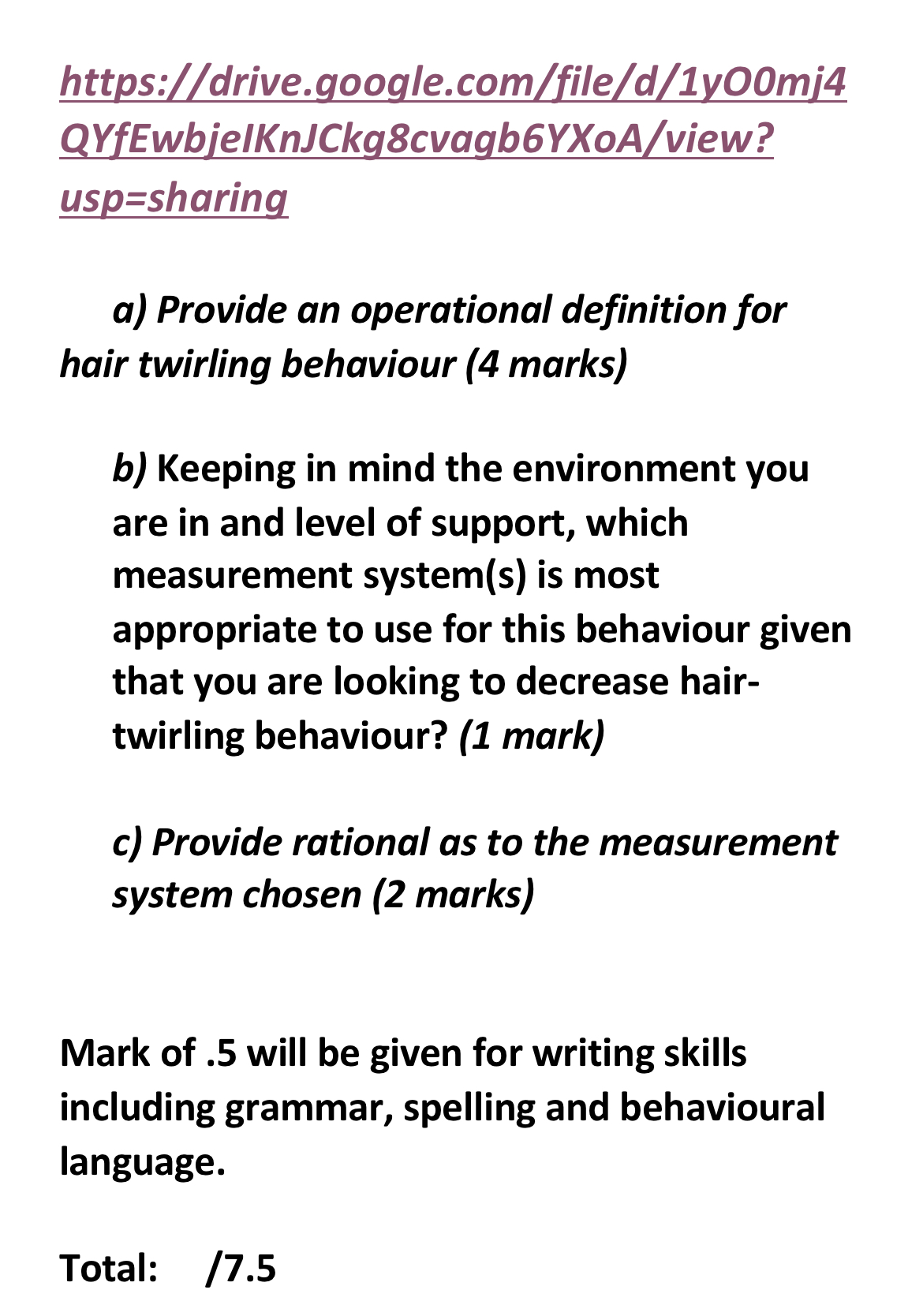 by 11:59 pm Watch the video in the link provided and answer