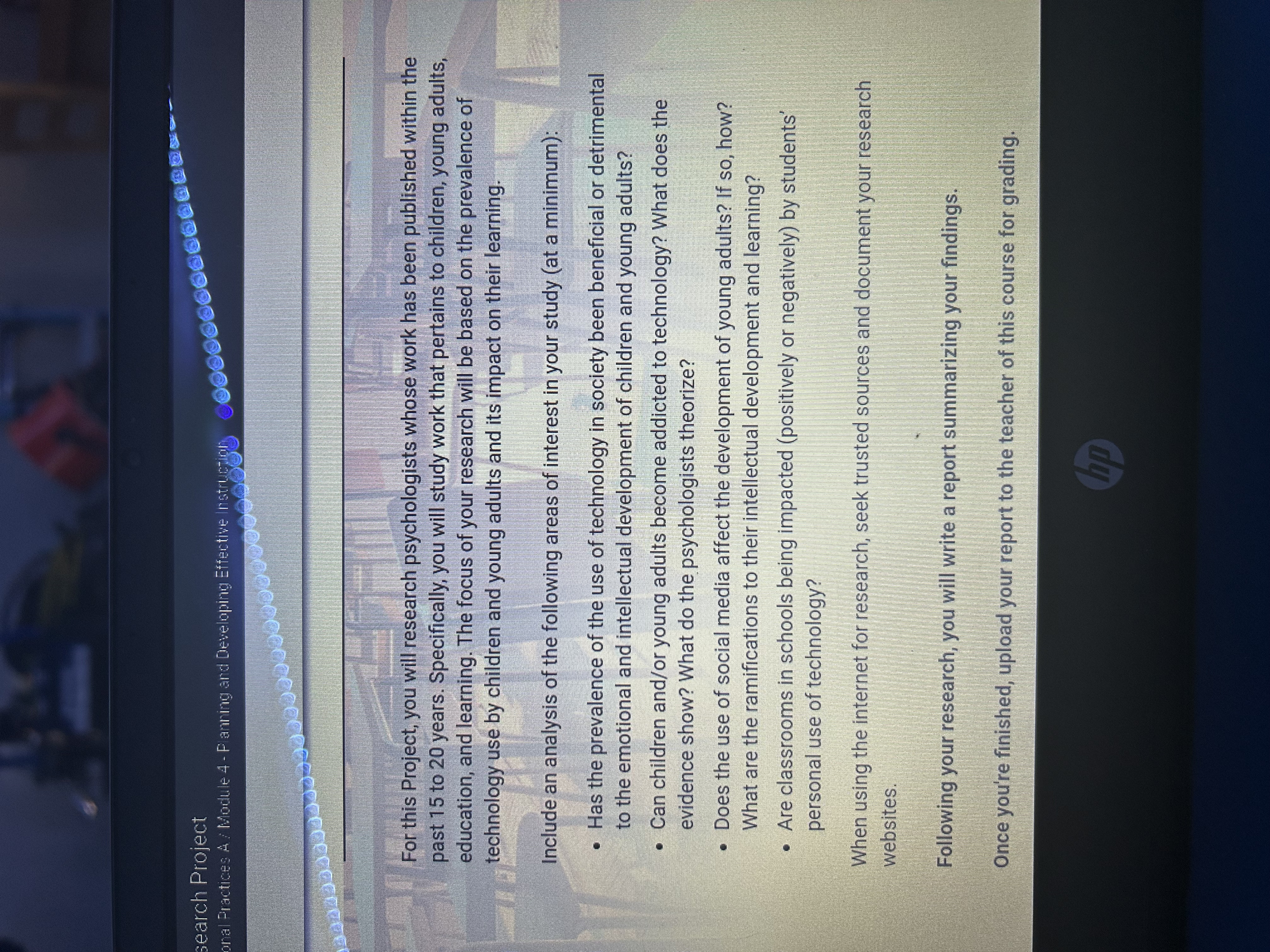 search Project onal Practices A/ Module 4 - Planning and Developing Effective