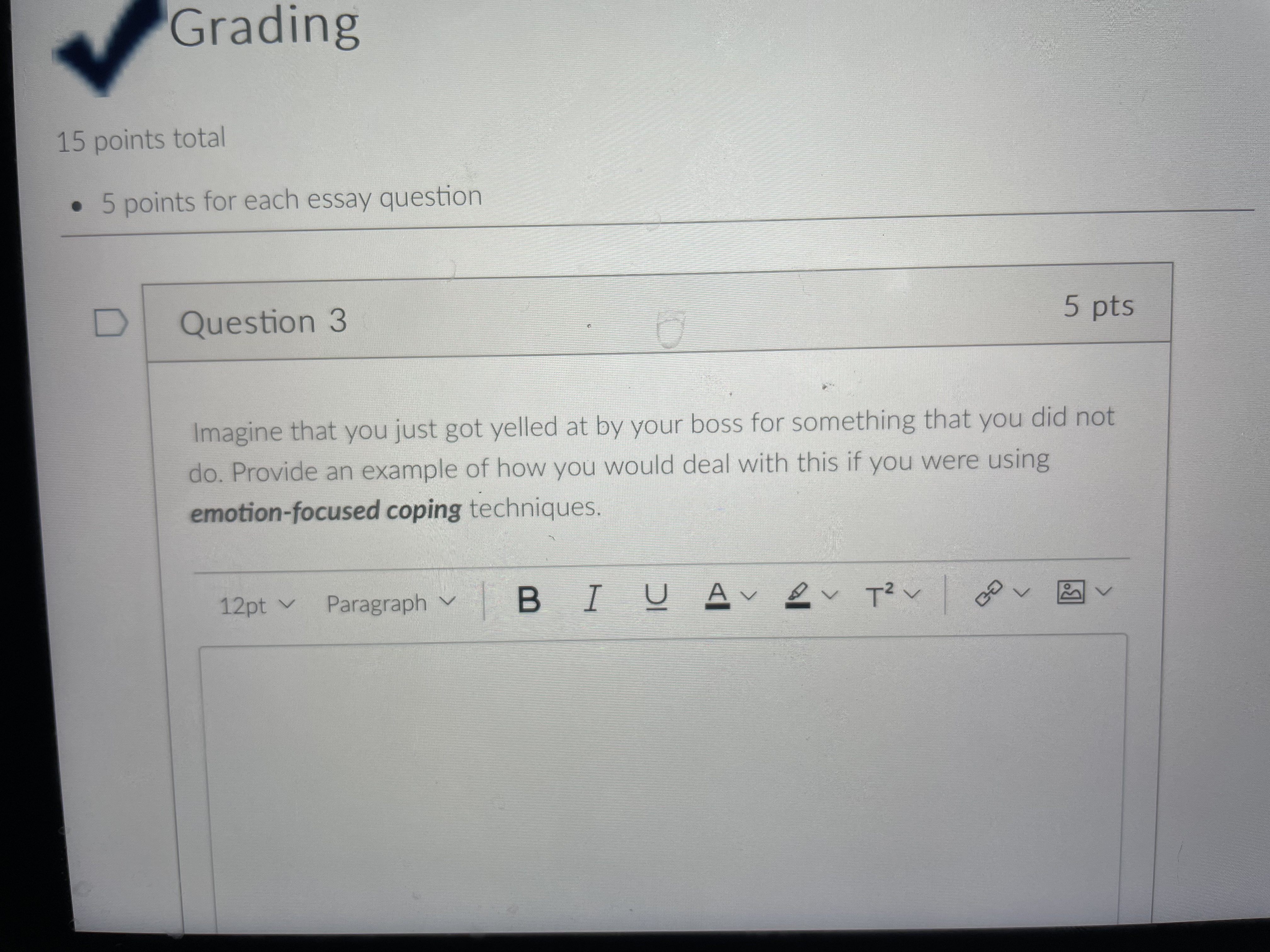 pts Imagine that you failed your biology test in school. Provide an